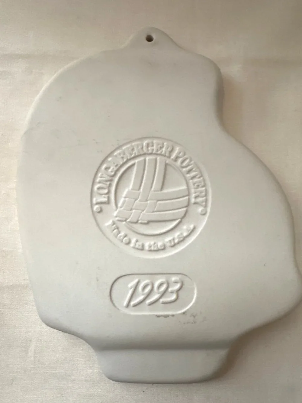 Longaberger Pottery Peace Angel Cookie Mold Series Lion Lamb 1993 USA Made Decor